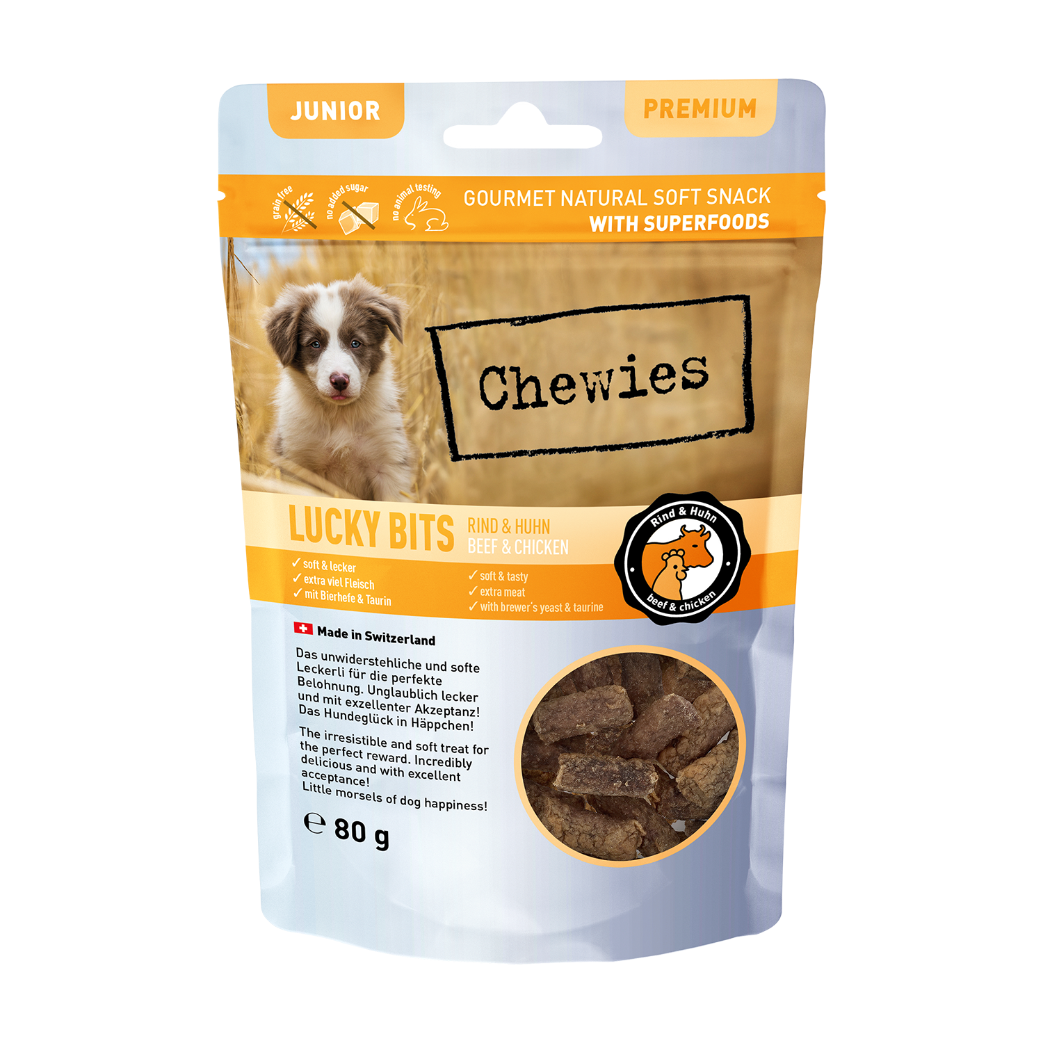 Chewies LUCKY BITS Rind & Huhn Junior