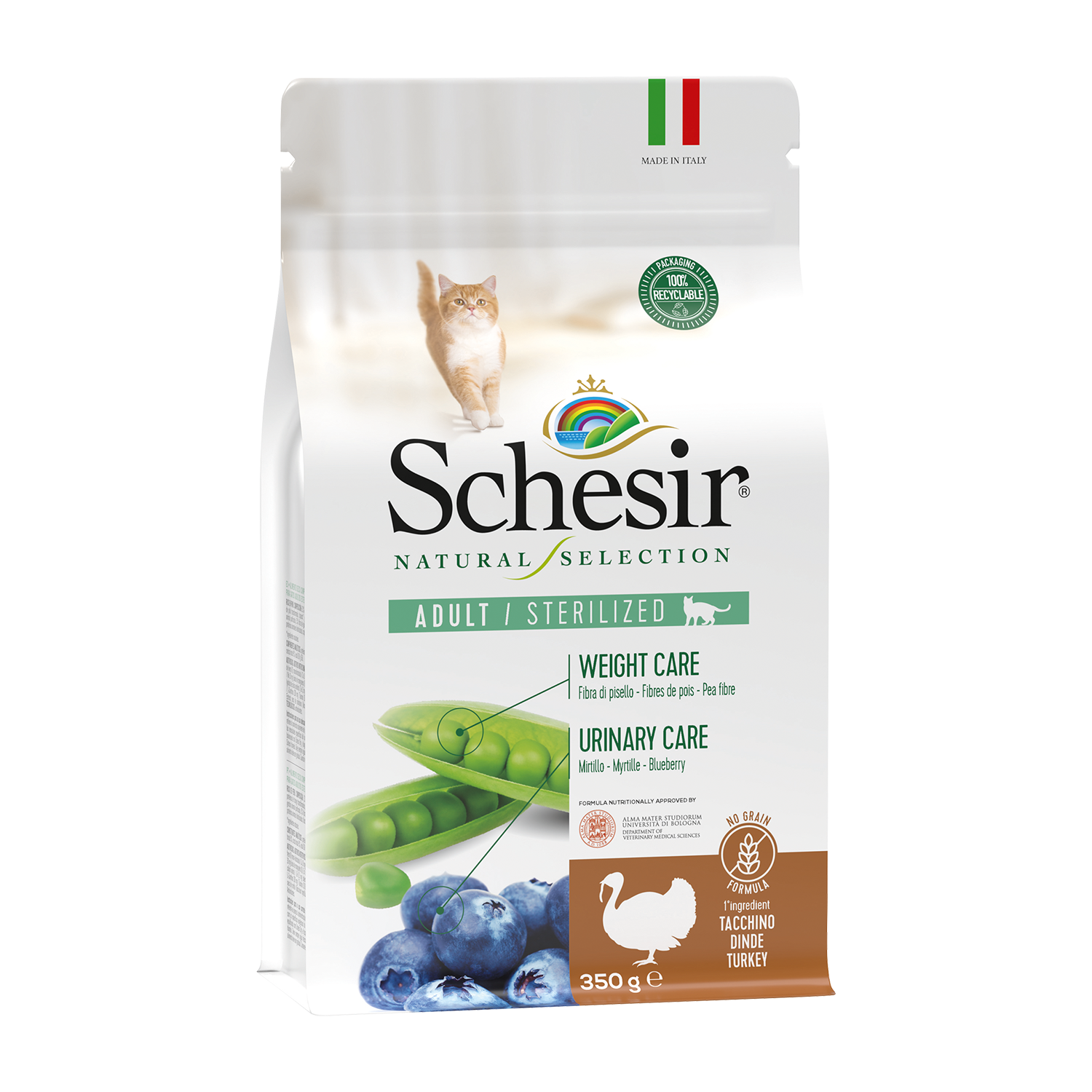 Schesir Cat Natural Selection Sterilized Pute 350 gr