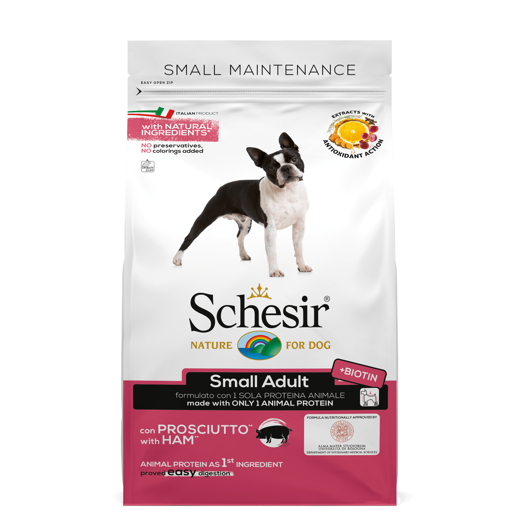 Schesir Dry Line - Dog - Small Maintenance mit Schinken