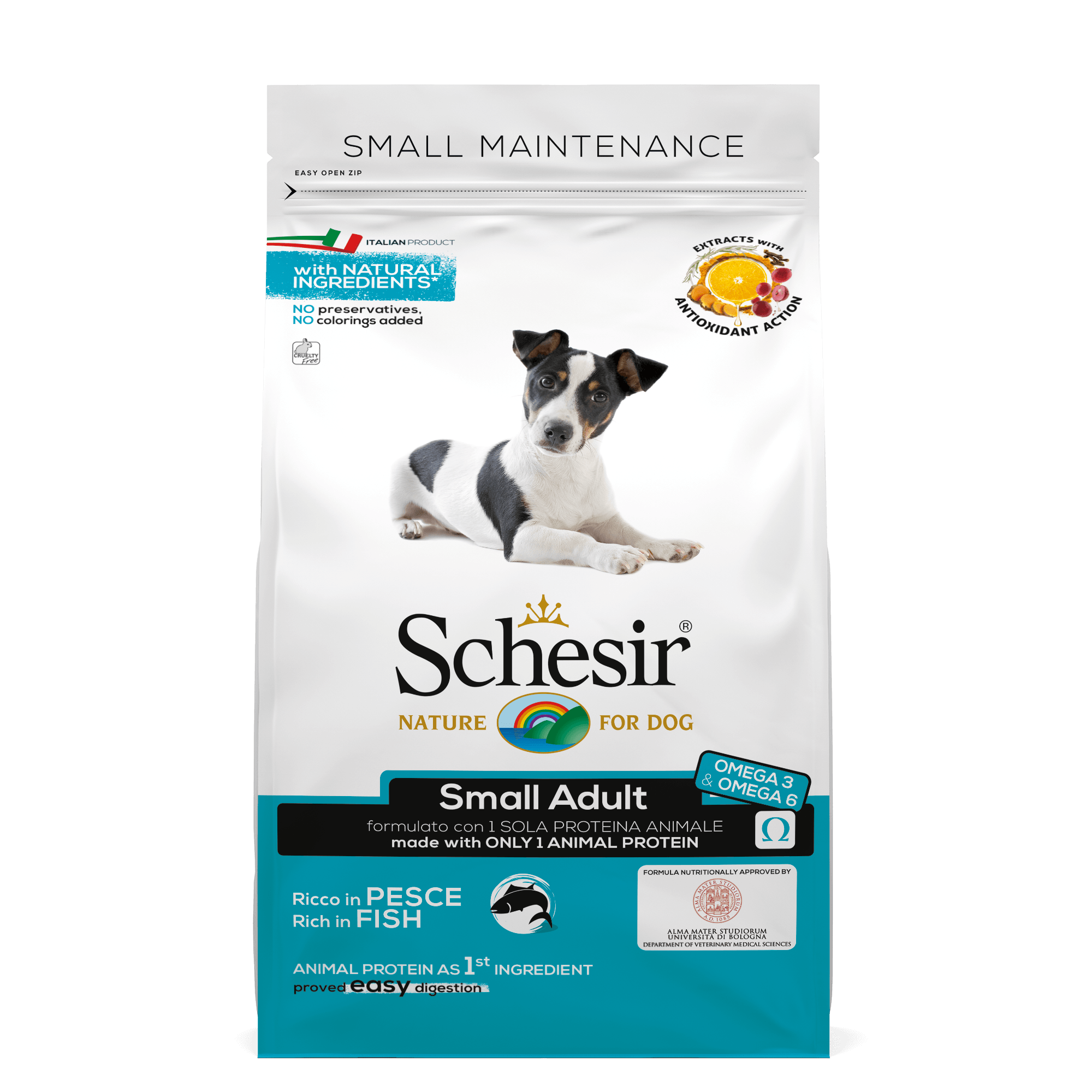 Schesir Dry Line - Dog - Small maintenance mit Fisch & Reis