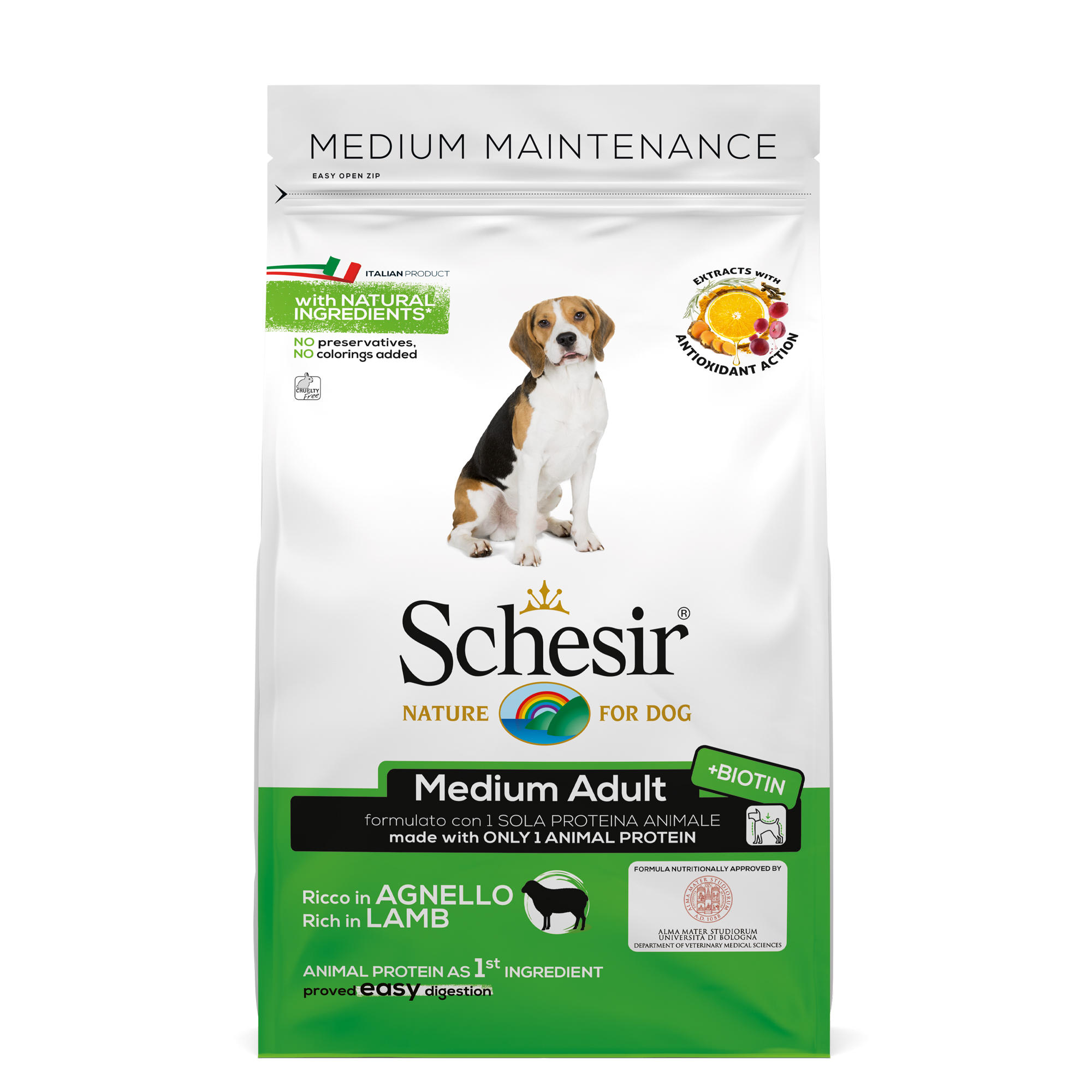 Schesir Dry Line - Dog - Medium Maintenance mit Lamm 