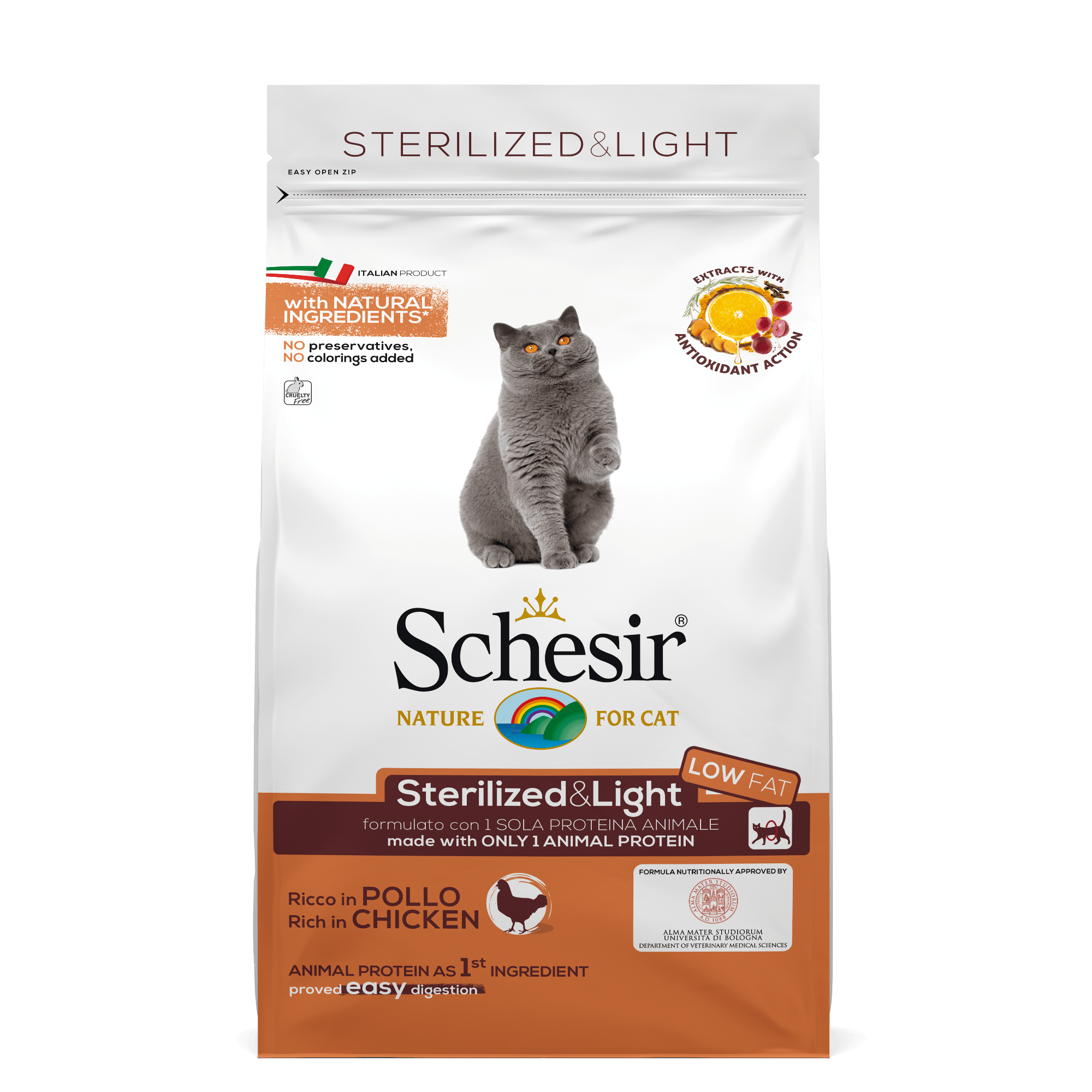 Schesir Dry Line - Cat sterilized - Light mit Huhn