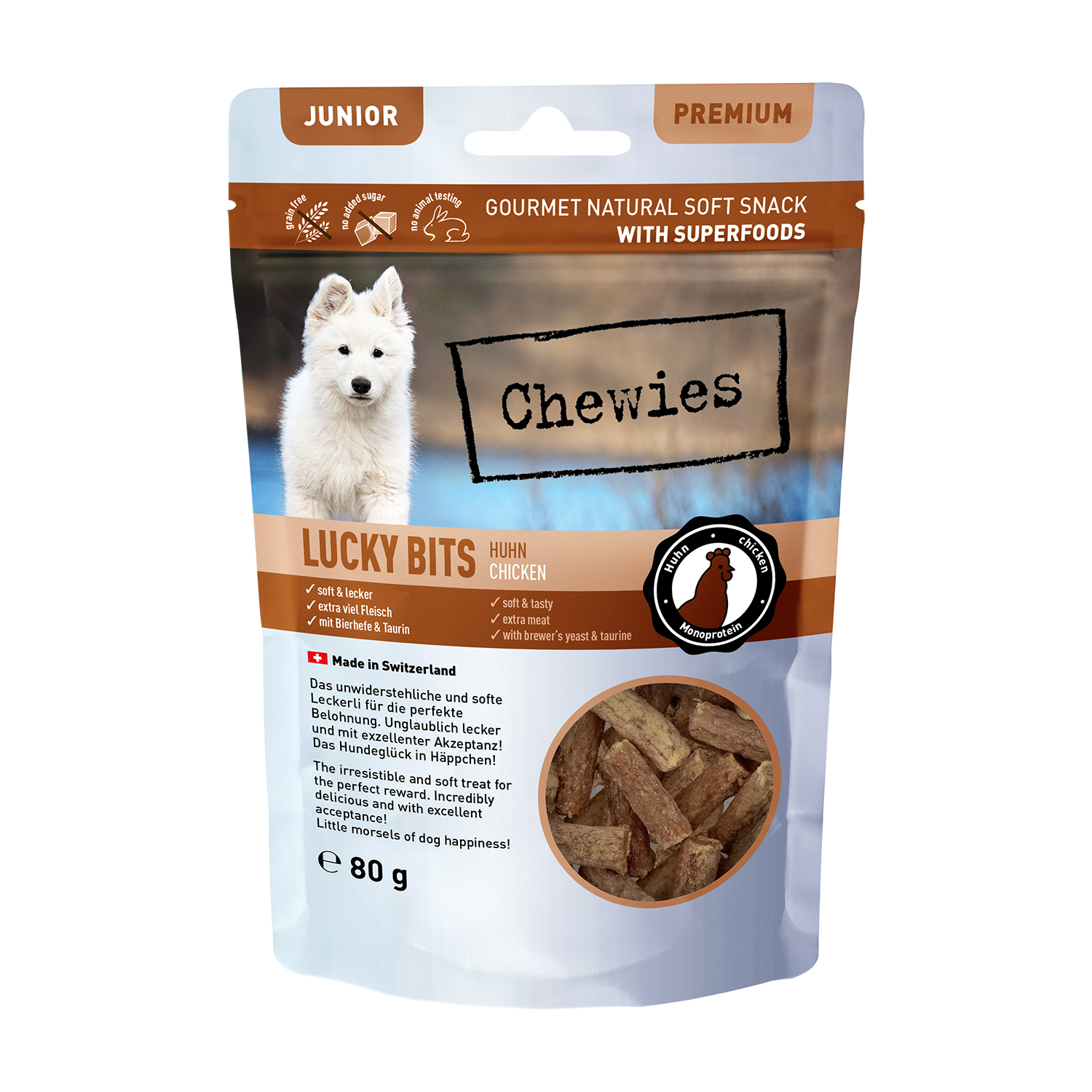 Chewies LUCKY BITS Huhn Junior 80g